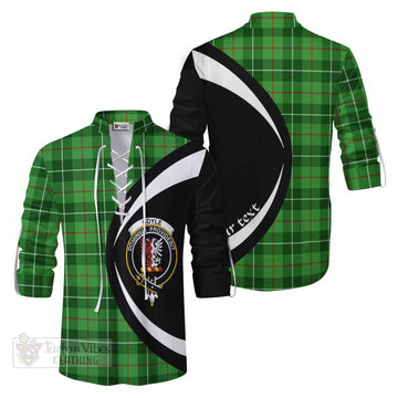 Boyle Tartan Ghillie Kilt Shirt with Family Crest Circle Style