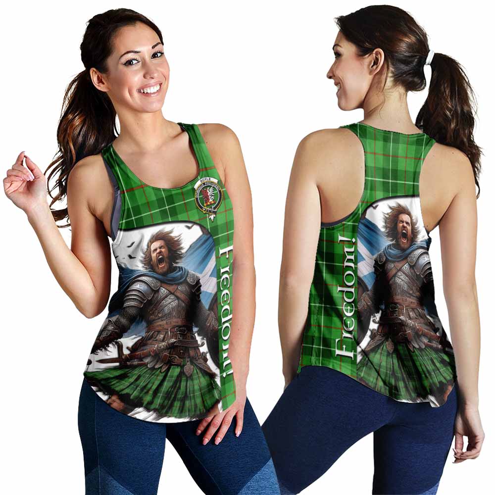 Tartan Vibes Clothing Boyle Crest Tartan Women's Racerback Tanks Inspired by the Freedom of Scottish Warrior