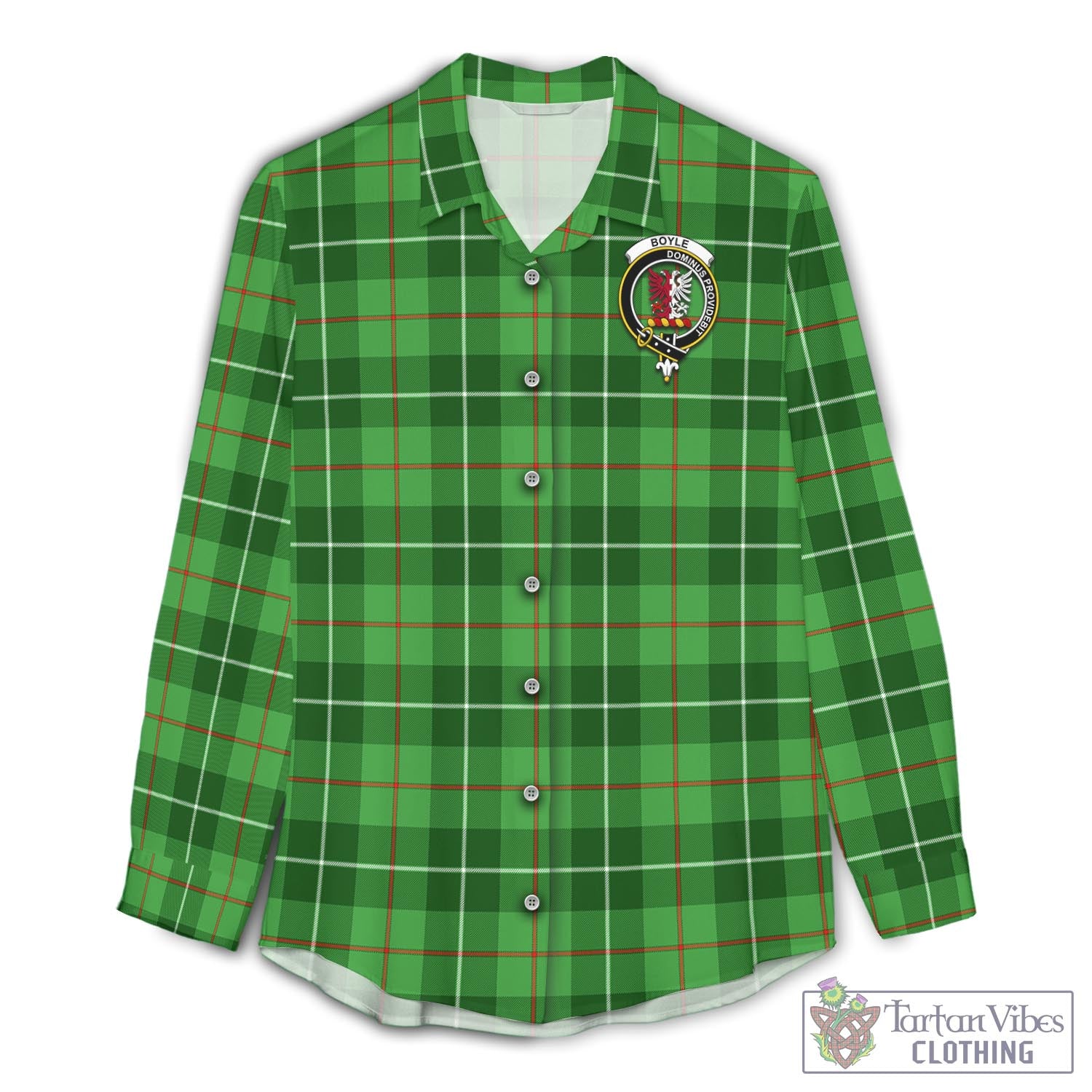 Boyle Tartan Women's Casual Shirt with Family Crest Female - Tartan Vibes Clothing