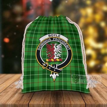 Boyle Tartan Christmas Santa's Bag with Family Crest