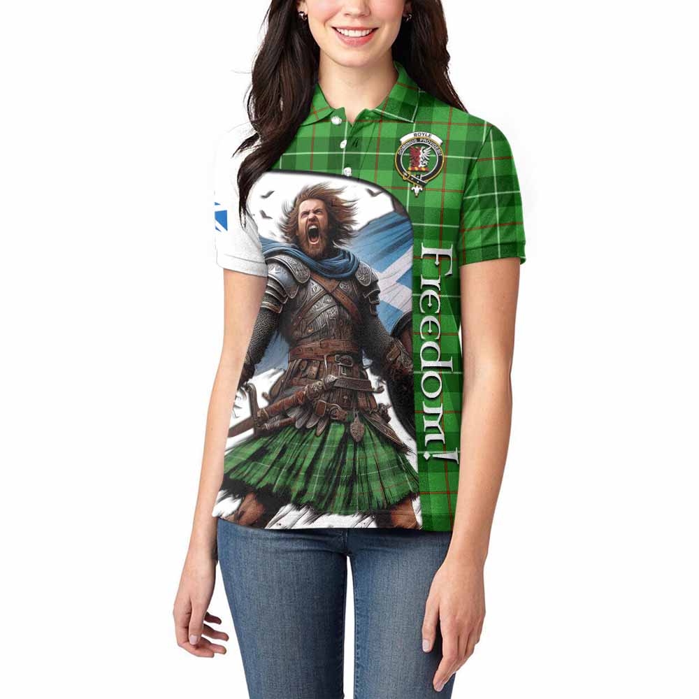 Tartan Vibes Clothing Boyle Crest Tartan Women's Polo Shirt Inspired by the Freedom of Scottish Warrior