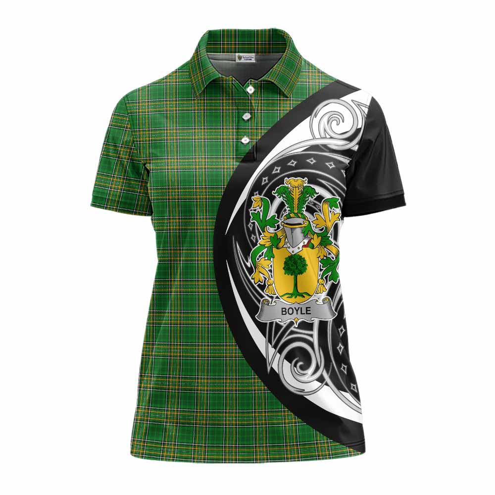 Boyle Irish Clan Women's Polo Shirt Celtic Circle Style Women - Tartan Vibes Clothing