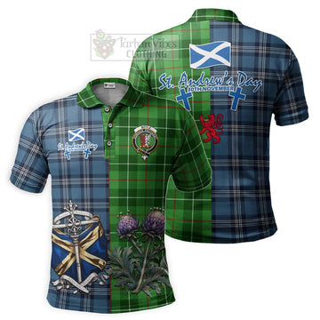 Boyle Tartan Polo Shirt Happy St. Andrew's Day Half Tartan Style