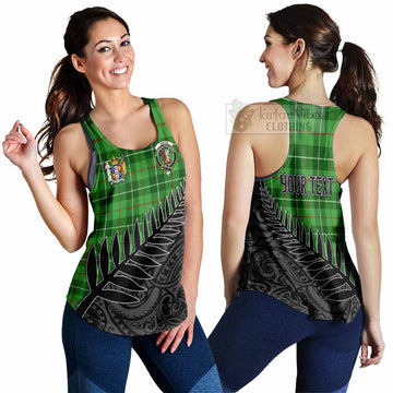 Boyle Crest Tartan Women's Racerback Tanks with New Zealand Silver Fern Half Style