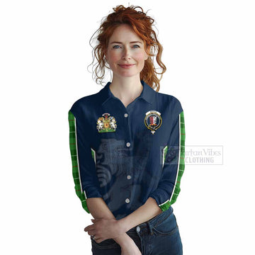 Boyle Tartan Women's Casual Shirt with Family Crest and Lion Rampant Vibes Sport Style