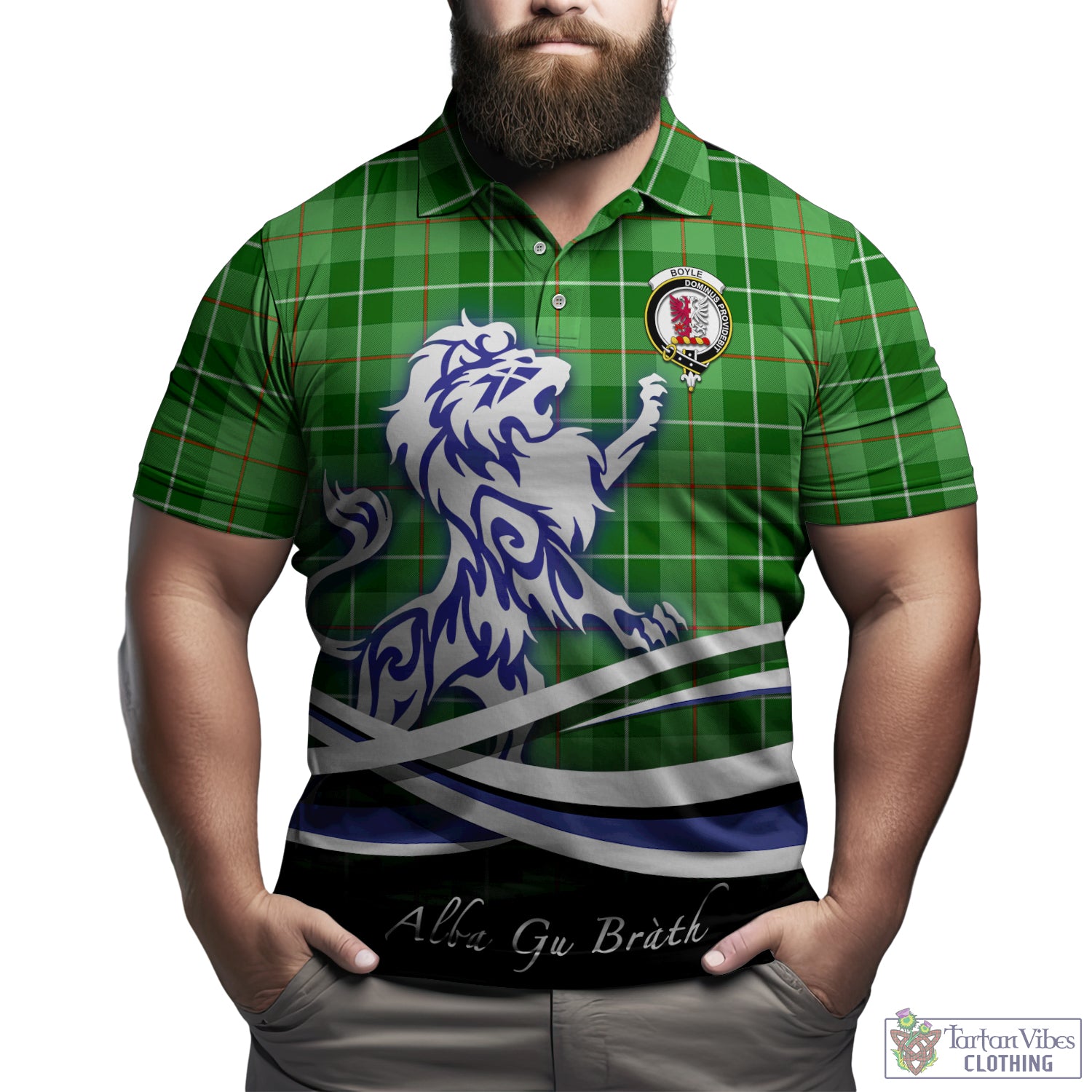 boyle-tartan-polo-shirt-with-alba-gu-brath-regal-lion-emblem