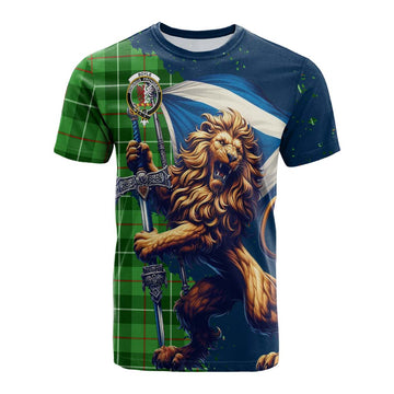 Boyle Tartan Family Crest Cotton T-shirt with Scottish Majestic Lion Kid's Shirt - Tartan Vibes Clothing