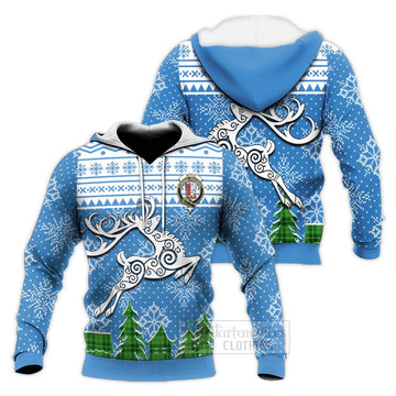 Boyle Clan Christmas Knitted Hoodie Celtic Reindeer Style