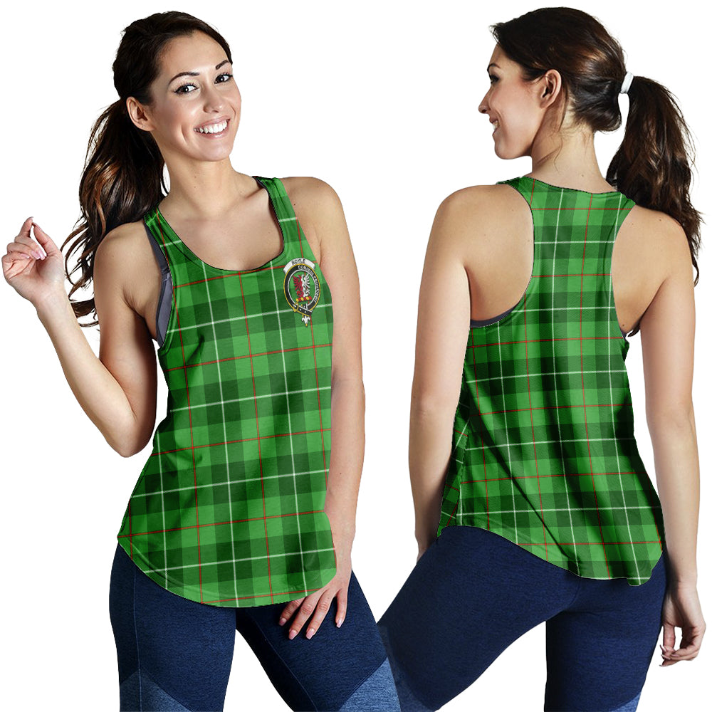 Boyle Tartan Women Racerback Tanks with Family Crest - Tartanvibesclothing