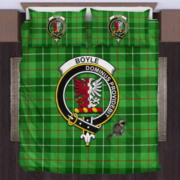 Boyle Tartan Bedding Set with Family Crest