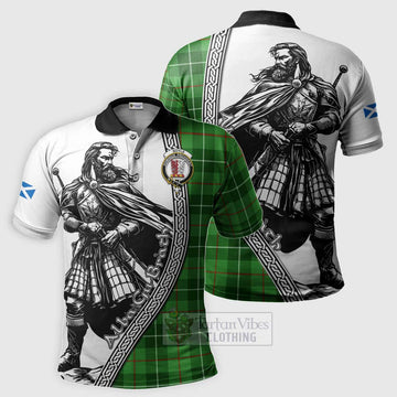 Boyle Tartan Clan Crest Polo Shirt with Highlander Warrior Celtic Style