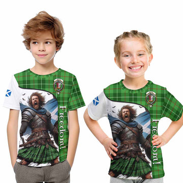 Boyle Crest Tartan Kid T-Shirt Inspired by the Freedom of Scottish Warrior