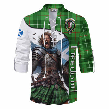 Boyle Crest Tartan Ghillie Kilt Shirt Inspired by the Freedom of Scottish Warrior