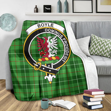 Boyle Tartan Blanket with Family Crest