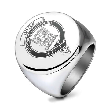 Boyle Clan Crest Engraved Ring