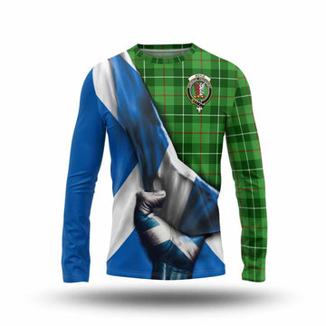 Boyle Tartan Long Sleeve T-Shirt with Family Crest Scotland Patriotic Style Unisex - Tartan Vibes Clothing