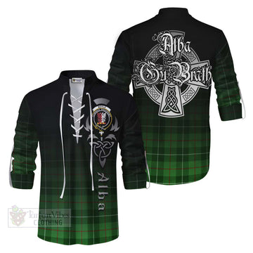 Boyle Tartan Ghillie Kilt Shirt Featuring Alba Gu Brath Family Crest Celtic Inspired