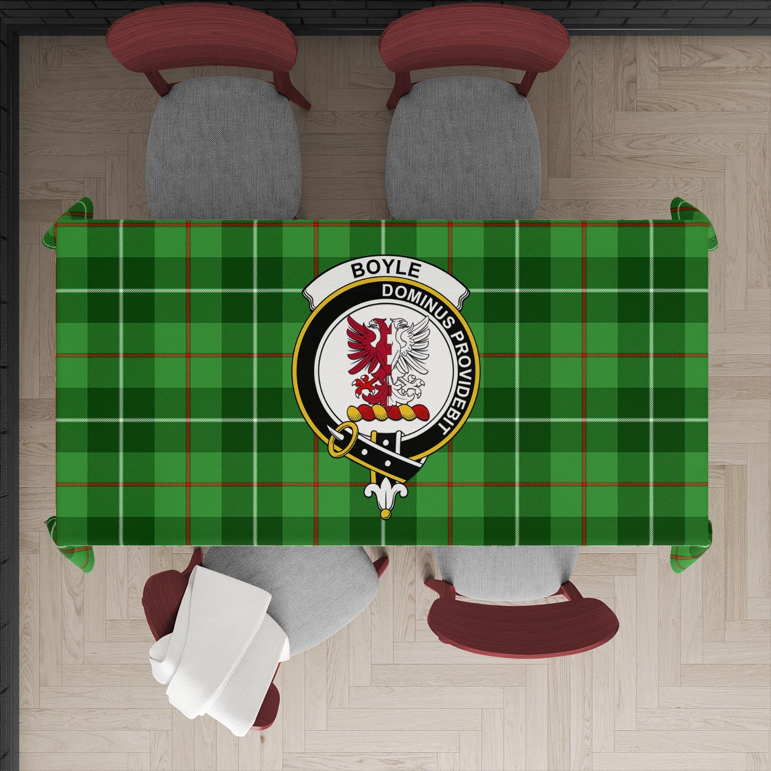 Boyle Tatan Tablecloth with Family Crest - Tartanvibesclothing