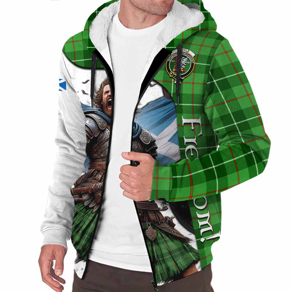 Tartan Vibes Clothing Boyle Crest Tartan Sherpa Hoodie Inspired by the Freedom of Scottish Warrior