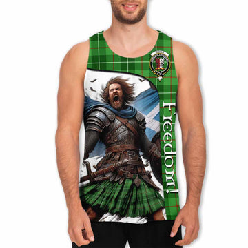 Boyle Crest Tartan Men's Tank Top Inspired by the Freedom of Scottish Warrior