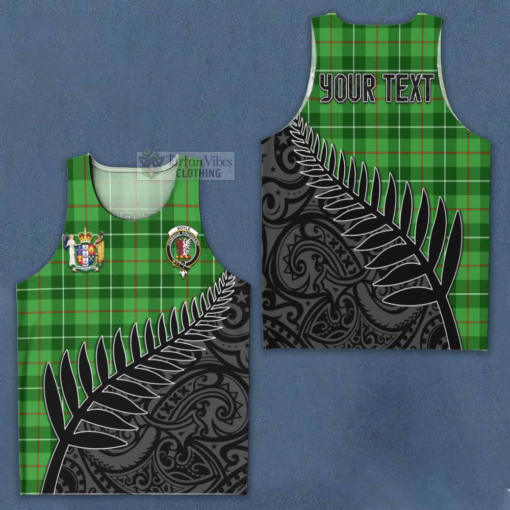 Tartan Vibes Clothing Boyle Crest Tartan Men's Tank Top with New Zealand Silver Fern Half Style