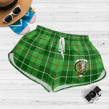 Boyle Tartan Womens Shorts with Family Crest