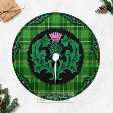 Boyle Tartan Christmas Tree Skirt Scottish Thistle Style