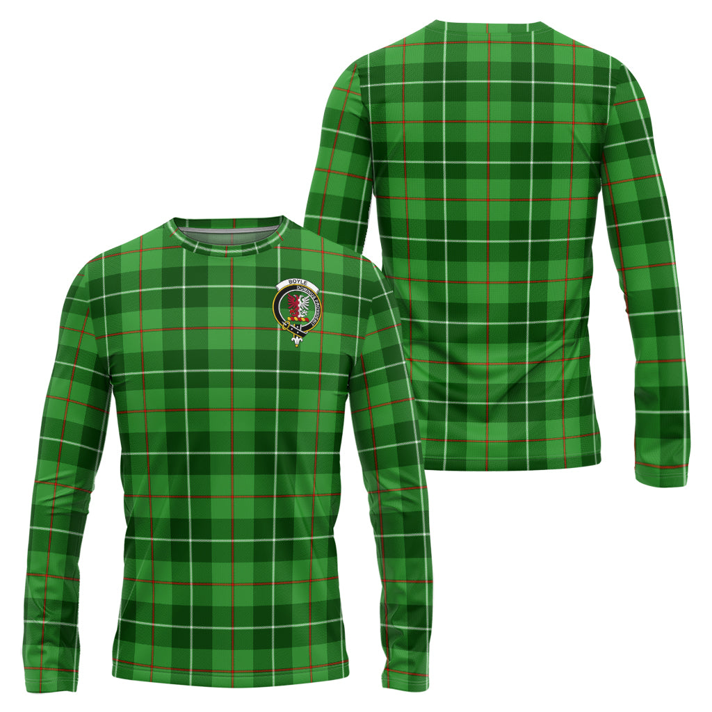 Boyle Tartan Long Sleeve T-Shirt with Family Crest Unisex - Tartanvibesclothing