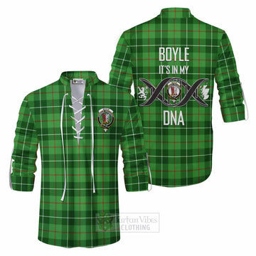 Boyle Tartan Ghillie Kilt Shirt with Family Crest DNA In Me Style