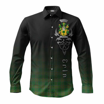 Boyle Irish Clan Long Sleeve Button Shirt with Coat of Arms Erin Go Bragh Celtic Inspired Men's Shirt S - Tartan Vibes Clothing