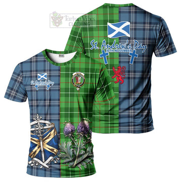 Boyle Tartan T-Shirt Happy St. Andrew's Day Half Tartan Style Kid's Shirt - Tartan Vibes Clothing