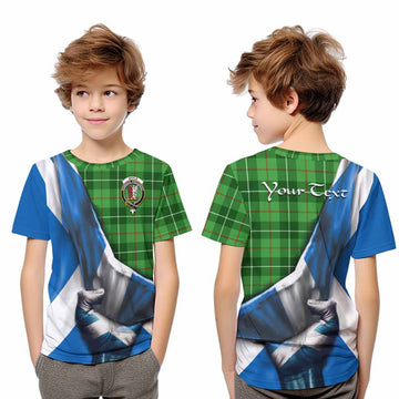 Boyle Tartan Kid T-Shirt with Family Crest Scotland Patriotic Style