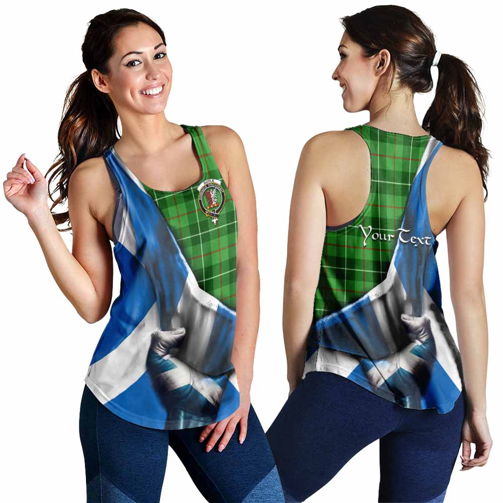 Tartan Vibes Clothing Boyle Tartan Women's Racerback Tanks with Family Crest Scotland Patriotic Style