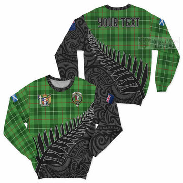 Boyle Crest Tartan Sweatshirt with New Zealand Silver Fern Half Style