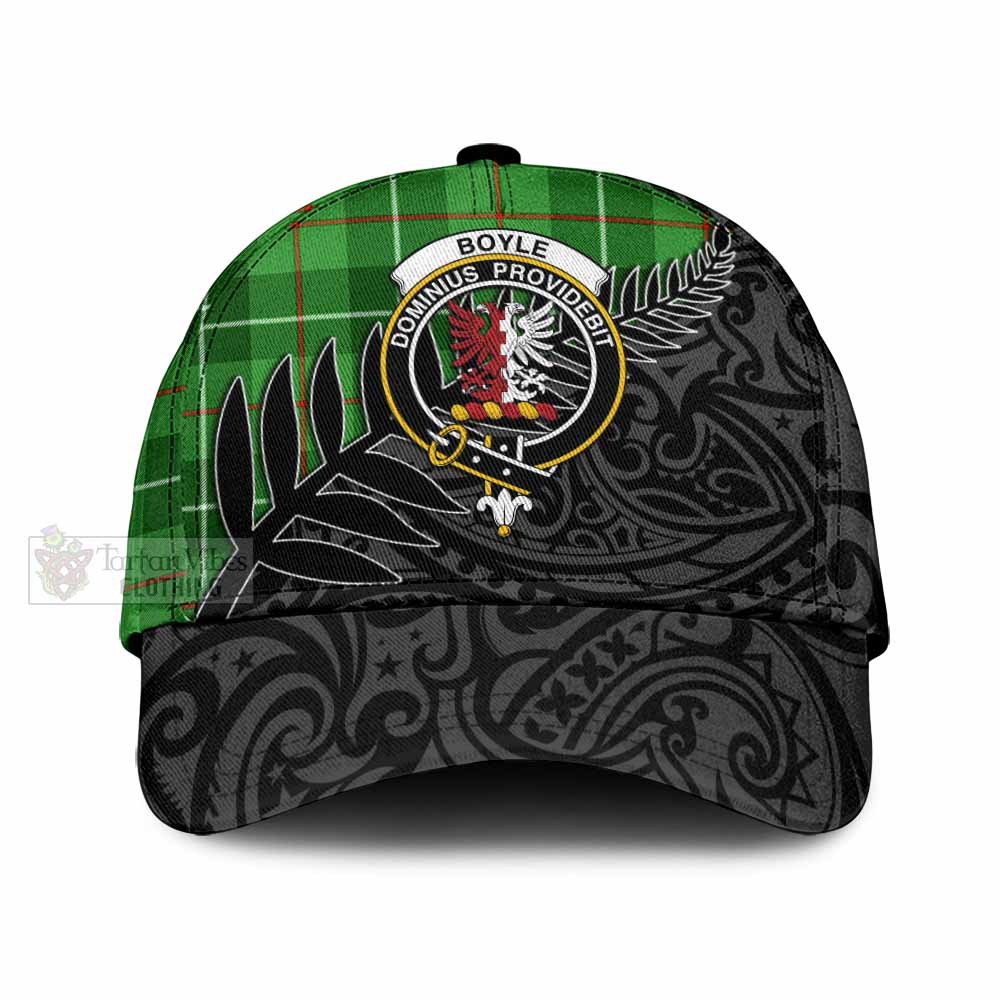 Tartan Vibes Clothing Boyle Tartan Classic Cap with New Zealand Silver Fern Half Style