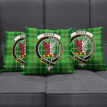 Boyle Tartan Pillow Cover with Family Crest