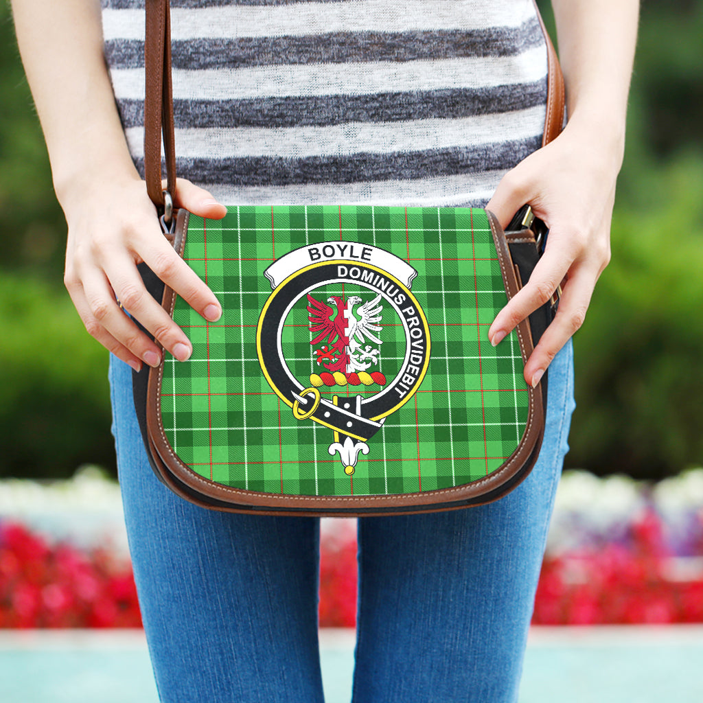 Boyle Tartan Saddle Bag with Family Crest One Size - Tartan Vibes Clothing