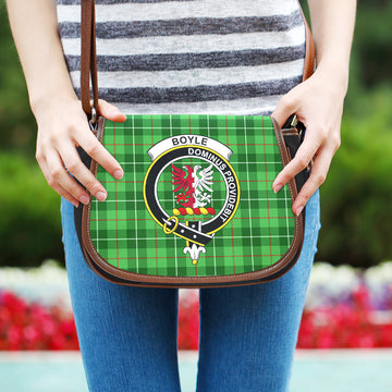 Boyle Tartan Saddle Bag with Family Crest