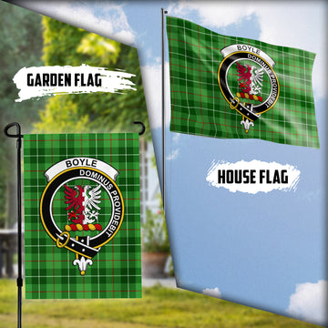 Boyle Tartan Flag with Family Crest