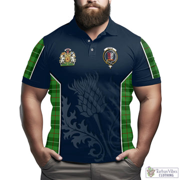 Boyle Tartan Men's Polo Shirt with Family Crest and Scottish Thistle Vibes Sport Style