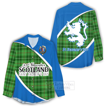 Boyle Family Crest Tartan Women's Casual Shirt Celebrate Saint Andrew's Day in Style