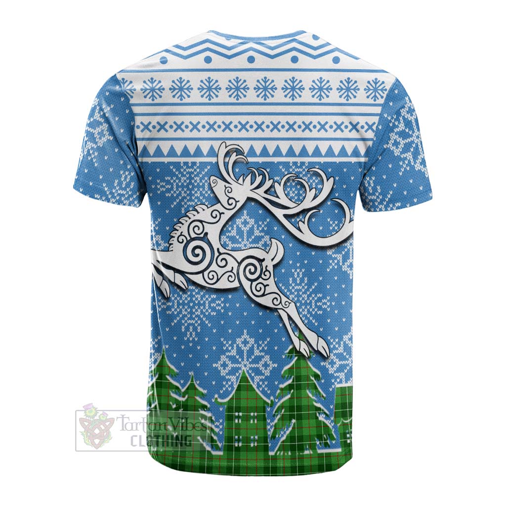 Tartan Vibes Clothing Boyle Clan Christmas Cotton T-shirt Celtic Reindeer Style