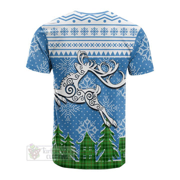 Boyle Clan Christmas Cotton T-shirt Celtic Reindeer Style