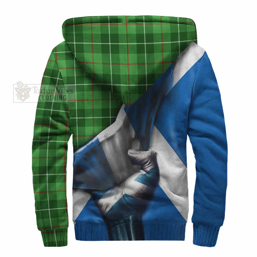 Tartan Vibes Clothing Boyle Tartan Sherpa Hoodie with Family Crest Scotland Patriotic Style