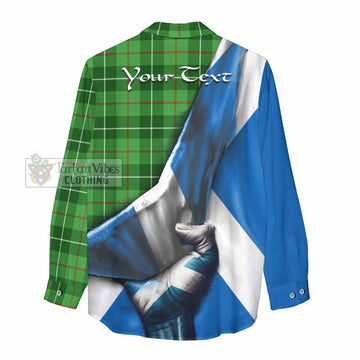 Boyle Tartan Women's Casual Shirt with Family Crest Scotland Patriotic Style