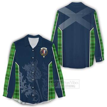 Boyle Tartan Women's Casual Shirt with Family Crest and Scottish Thistle Vibes Sport Style