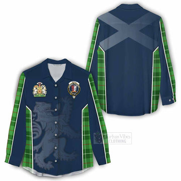 Boyle Tartan Women's Casual Shirt with Family Crest and Lion Rampant Vibes Sport Style