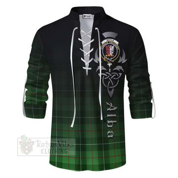 Boyle Tartan Ghillie Kilt Shirt Featuring Alba Gu Brath Family Crest Celtic Inspired