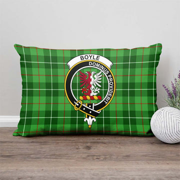 Boyle Tartan Pillow Cover with Family Crest