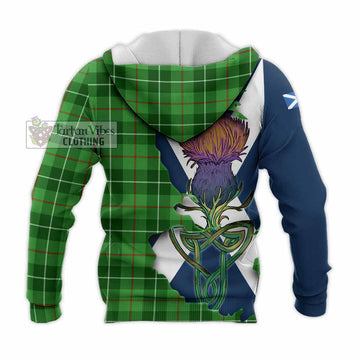 Boyle Tartan Family Crest Knitted Hoodie Scottish Thistle Celtic Inspired - Tartan Vibes Clothing